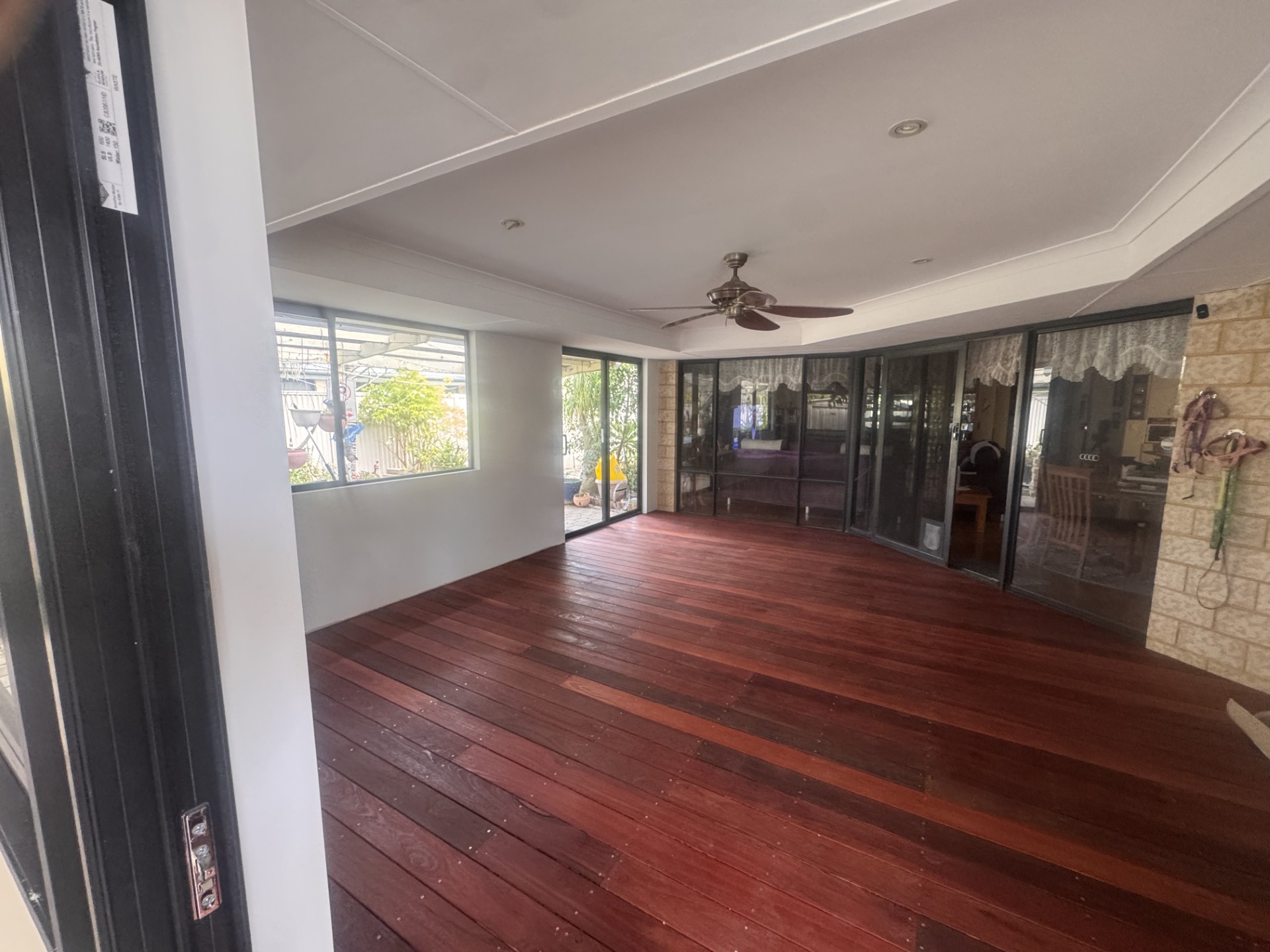 Finished internal living space with timber floor